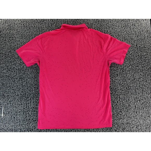 NIKE Dri-FIT Victory Micro Print‎ Golf Polo Men's Large HyperPink CU9841 - Picture 11 of 12